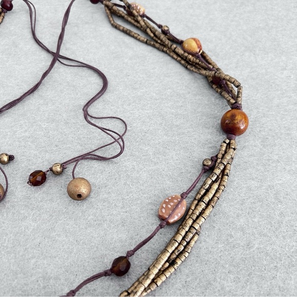 CHICO'S Bead Tie Belt Boho Size S/M - Picture 4 of 9